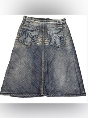 Vintage Miss Sixty Denim Skirt Small Y2K Made In Italy Low Rise Jean Skirt